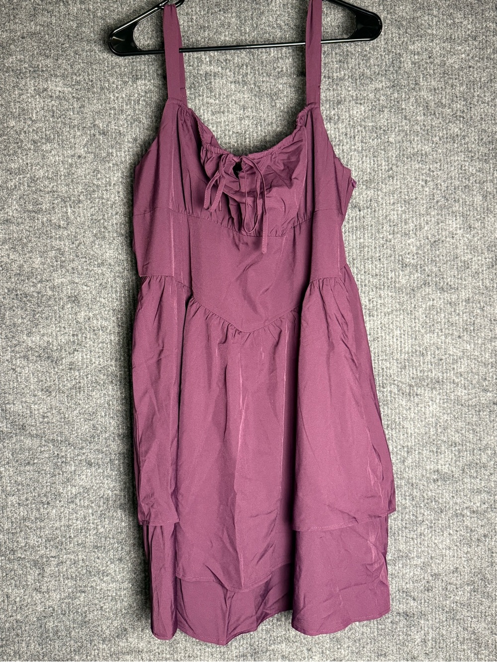 Scarlett Darkness Mauve Tiered Mini Dress 2XL NWOT